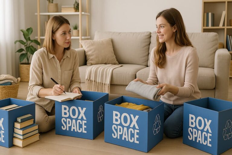 Organizador profesional ayudando a ordenar una casa con Boxspace